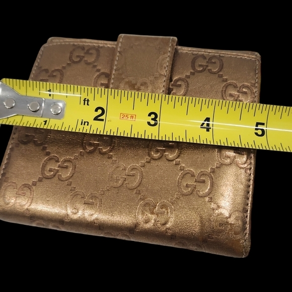 Authentic Gucci Wallet Purse Guccissima Bronze Gold Woman - Picture 4 of 9